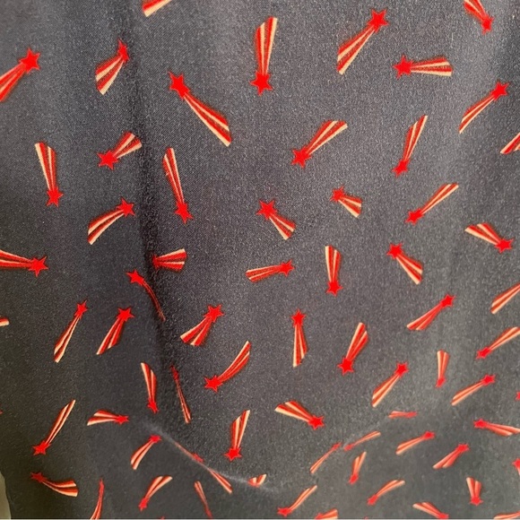 Boden Kara Navy Shooting Stars Novelty Print Top Patriotic Festive 4th of July 2 - Picture 9 of 12